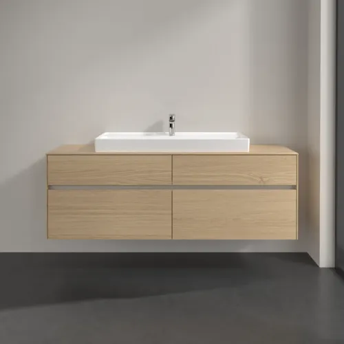 Bild von VILLEROY BOCH Collaro Waschbeckenunterschrank, mit Beleuchtung, 4 Auszüge, 1600 x 548 x 500 mm, Nordic Oak / Nordic Oak #C031B0VJ