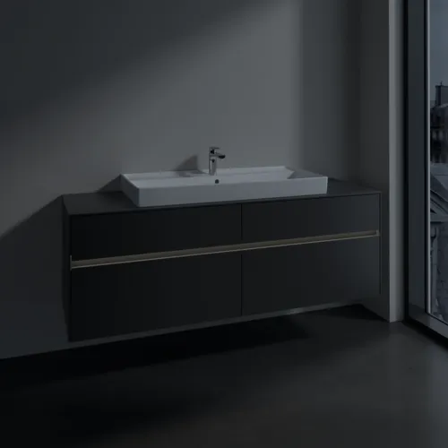 Bild von VILLEROY BOCH Collaro Waschbeckenunterschrank, mit Beleuchtung, 4 Auszüge, 1600 x 548 x 500 mm, Graphite / Graphite #C031B0VR