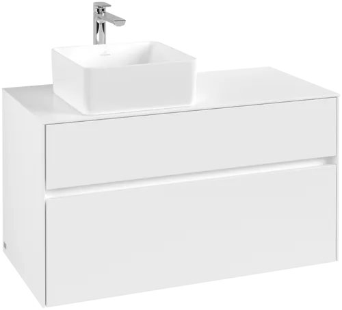 Obrázek VILLEROY BOCH Collaro toaletní skříňka, 2 výsuvy, 1000 x 548 x 500 mm, bílá matná / bílá matná #C03900MS