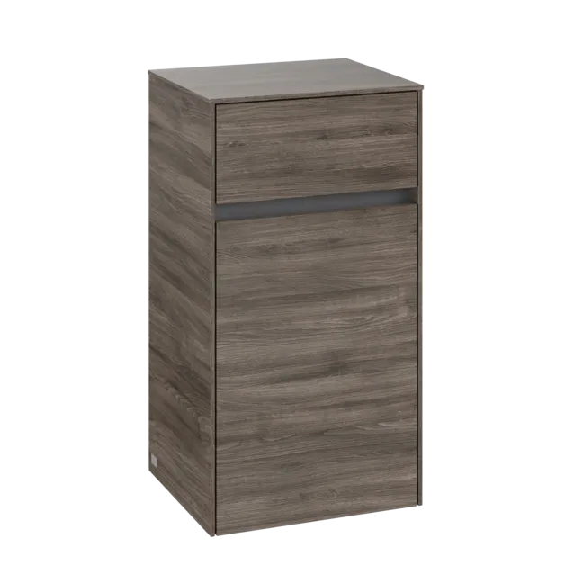 VILLEROY BOCH Collaro Side cabinet, 1 door, 1 drawer, 404 x 748 x 349 mm, Stone Oak #C03201RK resmi