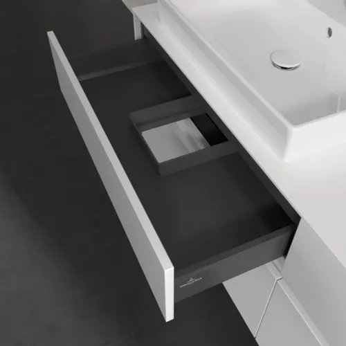 Bild von VILLEROY BOCH Collaro Waschbeckenunterschrank, 4 Auszüge, 1600 x 548 x 500 mm, Glossy White / Glossy White #C02200DH