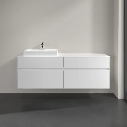 Bild von VILLEROY BOCH Collaro Waschbeckenunterschrank, 4 Auszüge, 1600 x 548 x 500 mm, Glossy White / Glossy White #C02200DH