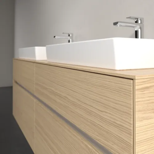 Bild von VILLEROY BOCH Collaro Waschbeckenunterschrank, mit Beleuchtung, 4 Auszüge, 1600 x 548 x 500 mm, Nordic Oak / Nordic Oak #C024B0VJ
