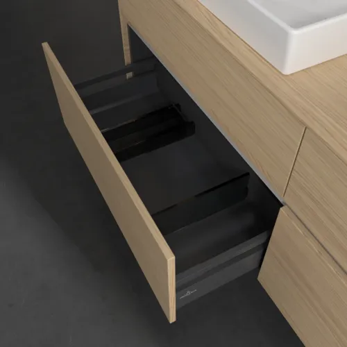 Bild von VILLEROY BOCH Collaro Waschbeckenunterschrank, mit Beleuchtung, 4 Auszüge, 1600 x 548 x 500 mm, Nordic Oak / Nordic Oak #C024B0VJ