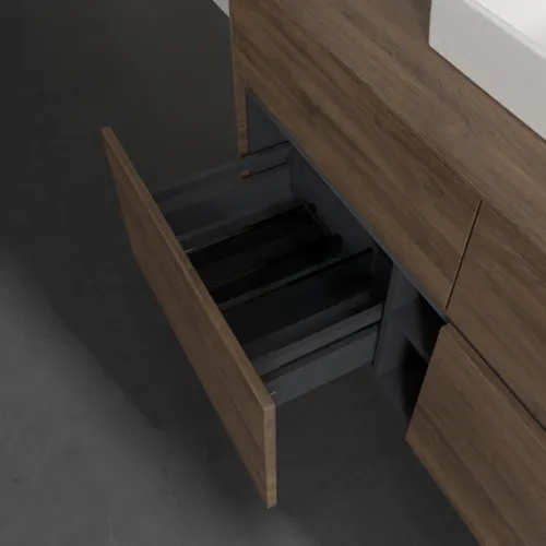 Bild von VILLEROY BOCH Collaro Waschbeckenunterschrank, 4 Auszüge, 1200 x 548 x 500 mm, Arizona Oak / Arizona Oak #C07000VH