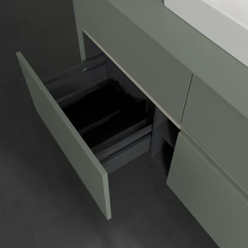 Bild von VILLEROY BOCH Collaro Waschbeckenunterschrank, mit Beleuchtung, 4 Auszüge, 1200 x 548 x 500 mm, Soft Green / Soft Green #C070B0AF