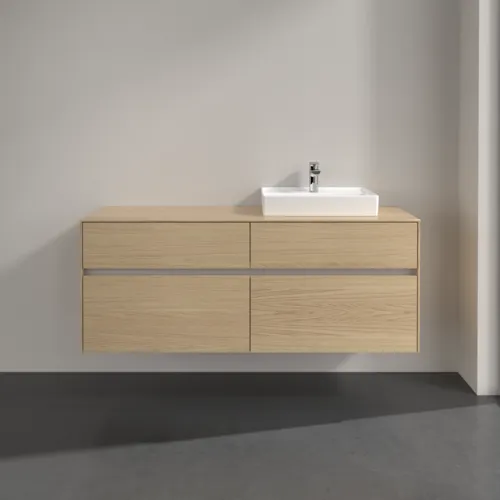 Bild von VILLEROY BOCH Collaro Waschbeckenunterschrank, mit Beleuchtung, 4 Auszüge, 1400 x 548 x 500 mm, Nordic Oak / Nordic Oak #C075B0VJ