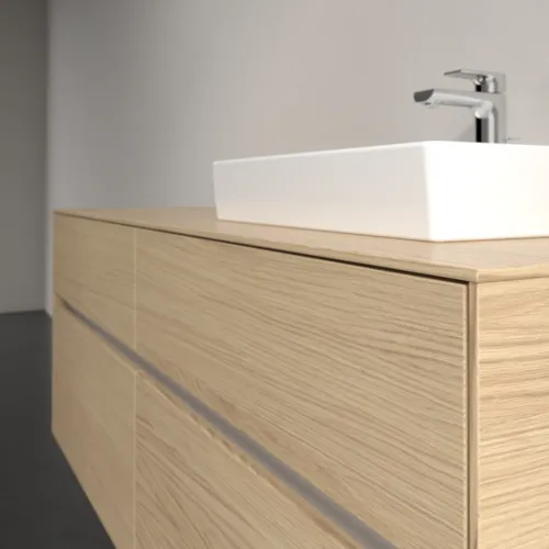 Bild von VILLEROY BOCH Collaro Waschbeckenunterschrank, mit Beleuchtung, 4 Auszüge, 1400 x 548 x 500 mm, Nordic Oak / Nordic Oak #C075B0VJ