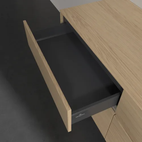 Bild von VILLEROY BOCH Collaro Waschbeckenunterschrank, mit Beleuchtung, 4 Auszüge, 1400 x 548 x 500 mm, Nordic Oak / Nordic Oak #C075B0VJ