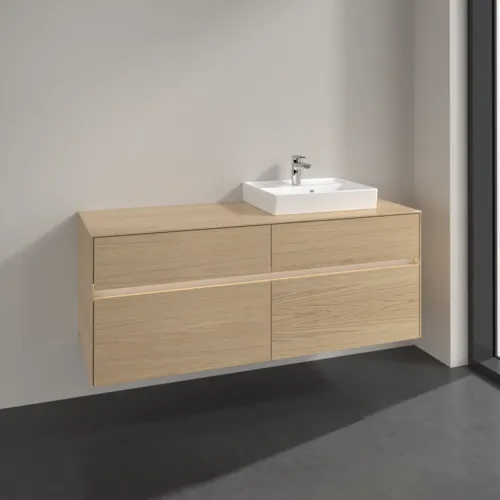 Bild von VILLEROY BOCH Collaro Waschbeckenunterschrank, mit Beleuchtung, 4 Auszüge, 1400 x 548 x 500 mm, Nordic Oak / Nordic Oak #C075B0VJ