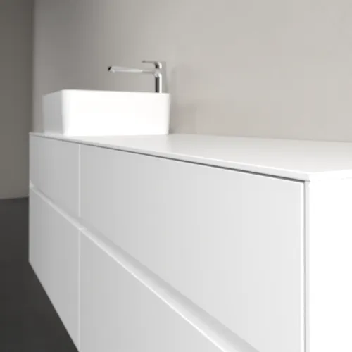 Obrázek VILLEROY BOCH Toaletní skříňka Collaro, s osvětlením, 4 výsuvy, 1600 x 548 x 500 mm, bílá matná / bílá matná #C050B0MS