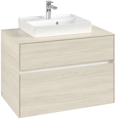 VILLEROY BOCH Collaro Vanity unit, with lighting, 2 pull-out compartments, 800 x 548 x 500 mm, White Oak / White Oak #C069B0AA resmi