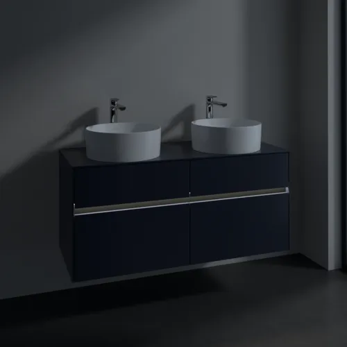 Bild von VILLEROY BOCH Collaro Waschbeckenunterschrank, mit Beleuchtung, 4 Auszüge, 1200 x 548 x 500 mm, Marine Blue / Marine Blue #C044B0VQ