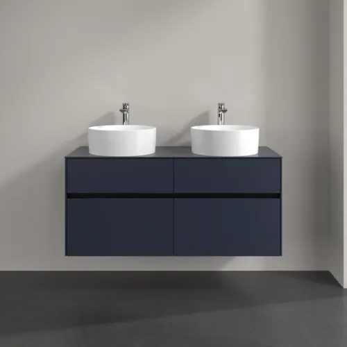 Bild von VILLEROY BOCH Collaro Waschbeckenunterschrank, mit Beleuchtung, 4 Auszüge, 1200 x 548 x 500 mm, Marine Blue / Marine Blue #C044B0VQ