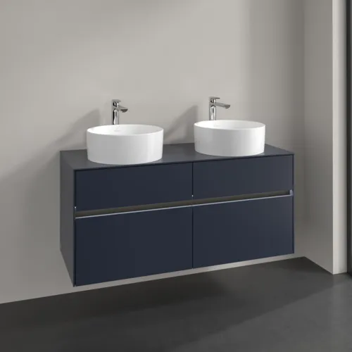 Bild von VILLEROY BOCH Collaro Waschbeckenunterschrank, mit Beleuchtung, 4 Auszüge, 1200 x 548 x 500 mm, Marine Blue / Marine Blue #C044B0VQ