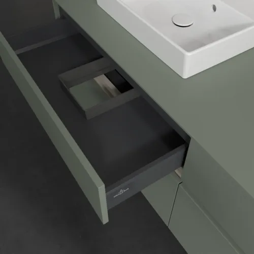 Bild von VILLEROY BOCH Collaro Waschbeckenunterschrank, mit Beleuchtung, 4 Auszüge, 1600 x 548 x 500 mm, Soft Green / Soft Green #C078B0AF