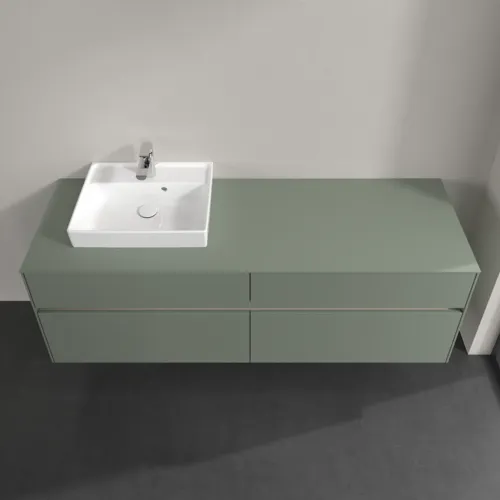 Bild von VILLEROY BOCH Collaro Waschbeckenunterschrank, mit Beleuchtung, 4 Auszüge, 1600 x 548 x 500 mm, Soft Green / Soft Green #C078B0AF