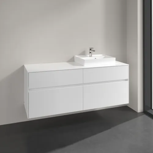 Bild von VILLEROY BOCH Collaro Waschbeckenunterschrank, 4 Auszüge, 1400 x 548 x 500 mm, White Matt / White Matt #C07500MS