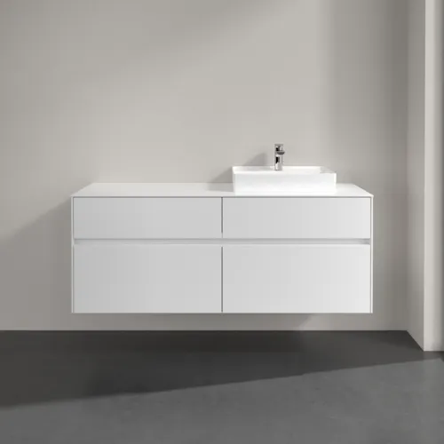 Bild von VILLEROY BOCH Collaro Waschbeckenunterschrank, 4 Auszüge, 1400 x 548 x 500 mm, White Matt / White Matt #C07500MS