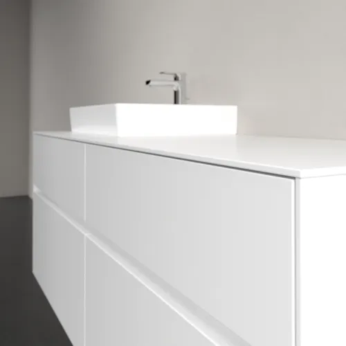 Bild von VILLEROY BOCH Collaro Waschbeckenunterschrank, mit Beleuchtung, 4 Auszüge, 1400 x 548 x 500 mm, White Matt / White Matt #C074B0MS