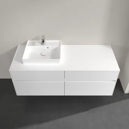 Bild von VILLEROY BOCH Collaro Waschbeckenunterschrank, mit Beleuchtung, 4 Auszüge, 1400 x 548 x 500 mm, White Matt / White Matt #C074B0MS