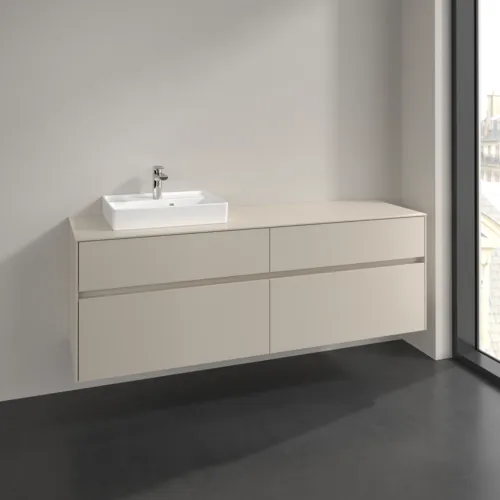 Bild von VILLEROY BOCH Collaro Waschbeckenunterschrank, 4 Auszüge, 1600 x 548 x 500 mm, Cashmere Grey / Cashmere Grey #C07800VN