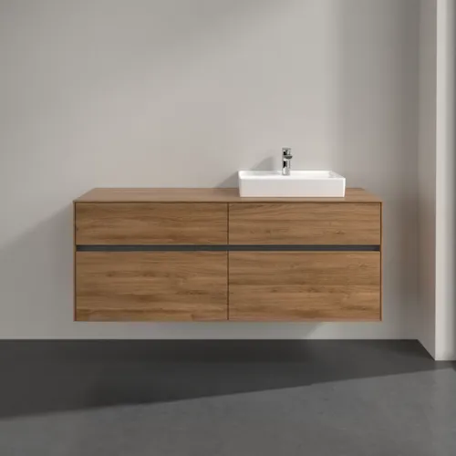 Bild von VILLEROY BOCH Collaro Waschbeckenunterschrank, mit Beleuchtung, 4 Auszüge, 1400 x 548 x 500 mm, Kansas Oak #C075B0RH