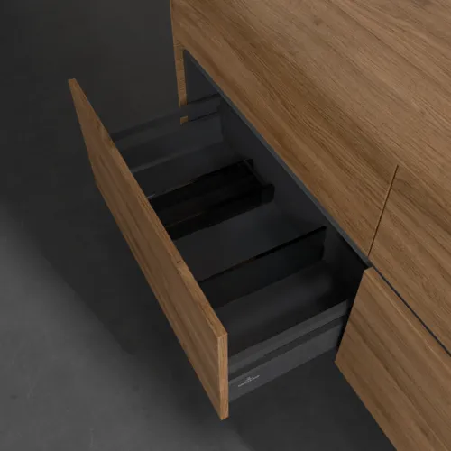 Bild von VILLEROY BOCH Collaro Waschbeckenunterschrank, mit Beleuchtung, 4 Auszüge, 1400 x 548 x 500 mm, Kansas Oak #C075B0RH