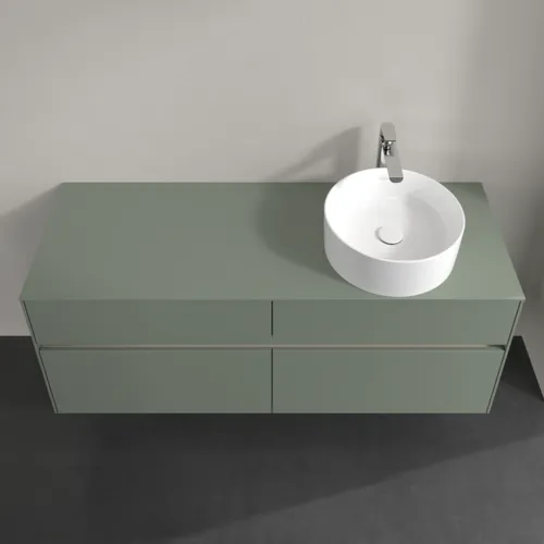 Bild von VILLEROY BOCH Collaro Waschbeckenunterschrank, mit Beleuchtung, 4 Auszüge, 1400 x 548 x 500 mm, Soft Green / Soft Green #C047B0AF