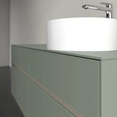 Bild von VILLEROY BOCH Collaro Waschbeckenunterschrank, mit Beleuchtung, 4 Auszüge, 1400 x 548 x 500 mm, Soft Green / Soft Green #C047B0AF