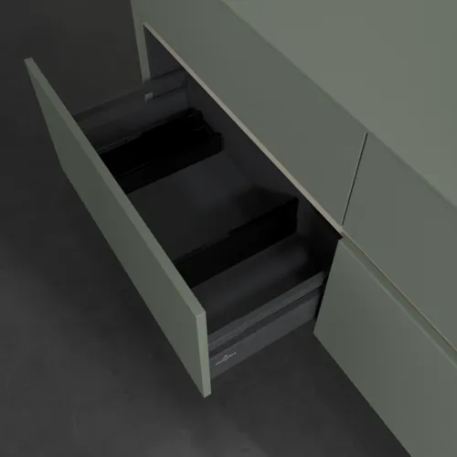 Bild von VILLEROY BOCH Collaro Waschbeckenunterschrank, mit Beleuchtung, 4 Auszüge, 1400 x 548 x 500 mm, Soft Green / Soft Green #C047B0AF