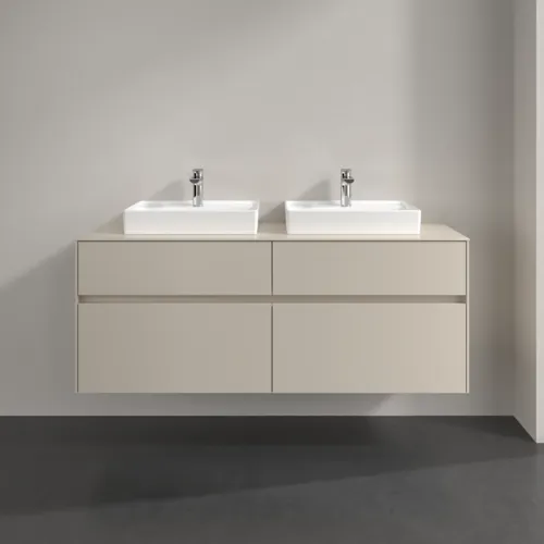 Bild von VILLEROY BOCH Collaro Waschbeckenunterschrank, mit Beleuchtung, 4 Auszüge, 1400 x 548 x 500 mm, Cashmere Grey / Cashmere Grey #C076B0VN