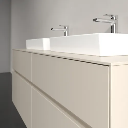 Bild von VILLEROY BOCH Collaro Waschbeckenunterschrank, mit Beleuchtung, 4 Auszüge, 1400 x 548 x 500 mm, Cashmere Grey / Cashmere Grey #C076B0VN