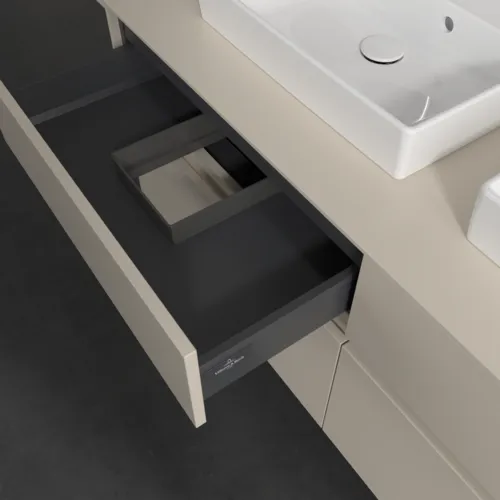 Bild von VILLEROY BOCH Collaro Waschbeckenunterschrank, mit Beleuchtung, 4 Auszüge, 1400 x 548 x 500 mm, Cashmere Grey / Cashmere Grey #C076B0VN