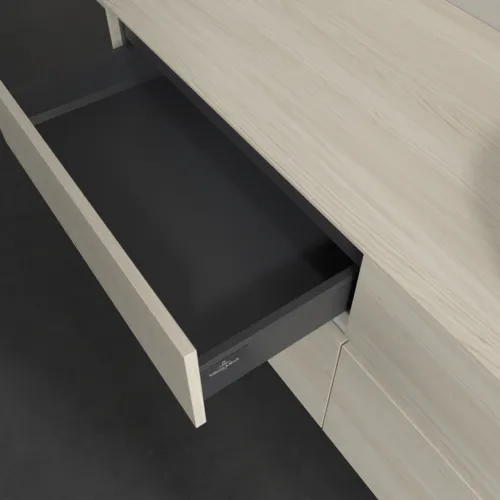 Bild von VILLEROY BOCH Collaro Waschbeckenunterschrank, mit Beleuchtung, 4 Auszüge, 1400 x 548 x 500 mm, White Oak / White Oak #C047B0AA
