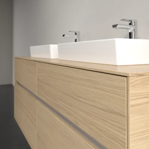 Bild von VILLEROY BOCH Collaro Waschbeckenunterschrank, mit Beleuchtung, 4 Auszüge, 1400 x 548 x 500 mm, Nordic Oak / Nordic Oak #C076B0VJ