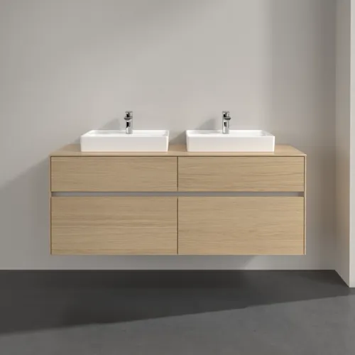 Bild von VILLEROY BOCH Collaro Waschbeckenunterschrank, mit Beleuchtung, 4 Auszüge, 1400 x 548 x 500 mm, Nordic Oak / Nordic Oak #C076B0VJ