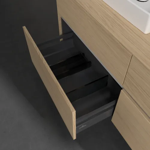 Bild von VILLEROY BOCH Collaro Waschbeckenunterschrank, mit Beleuchtung, 4 Auszüge, 1400 x 548 x 500 mm, Nordic Oak / Nordic Oak #C076B0VJ