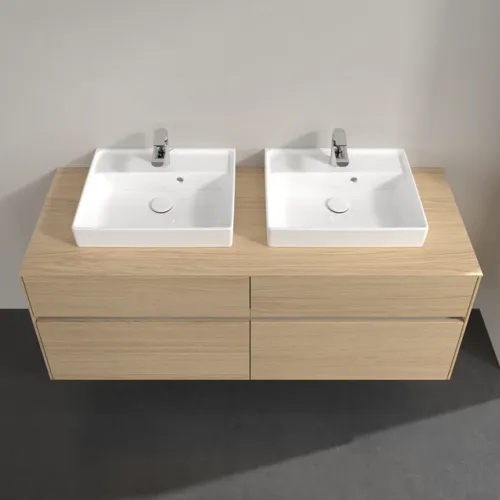 Bild von VILLEROY BOCH Collaro Waschbeckenunterschrank, mit Beleuchtung, 4 Auszüge, 1400 x 548 x 500 mm, Nordic Oak / Nordic Oak #C076B0VJ