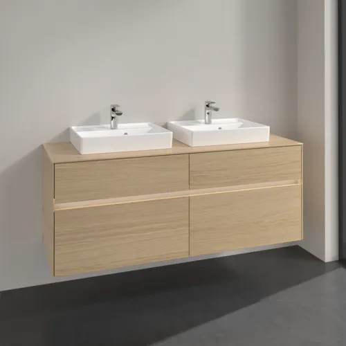 Bild von VILLEROY BOCH Collaro Waschbeckenunterschrank, mit Beleuchtung, 4 Auszüge, 1400 x 548 x 500 mm, Nordic Oak / Nordic Oak #C076B0VJ