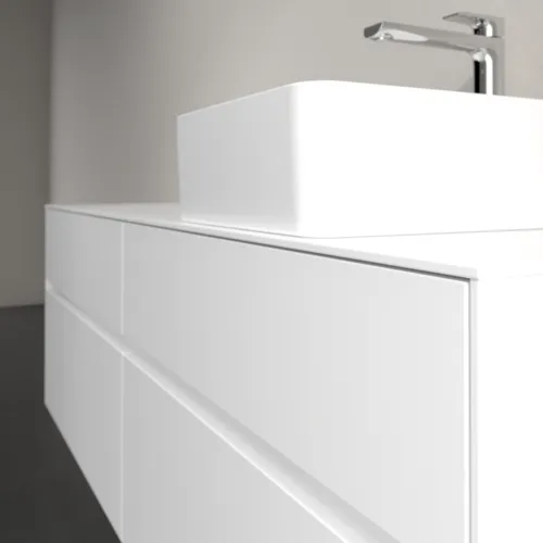 VILLEROY BOCH Collaro Waschbeckenunterschrank, mit Beleuchtung, 4 Auszüge, 1600 x 548 x 500 mm, White Matt / White Matt #C051B0MS, Bild 6