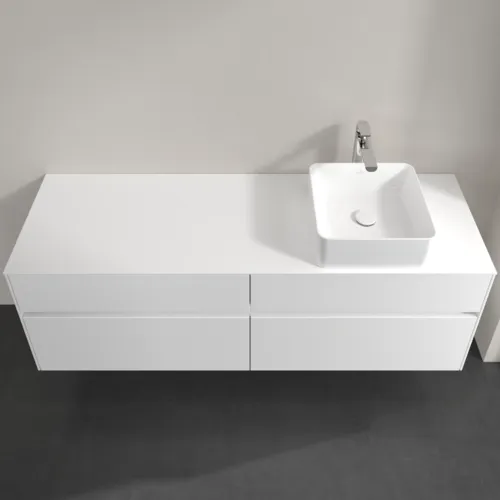 VILLEROY BOCH Collaro Waschbeckenunterschrank, mit Beleuchtung, 4 Auszüge, 1600 x 548 x 500 mm, White Matt / White Matt #C051B0MS, Bild 4
