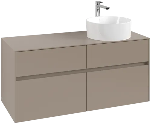 Зображення з  VILLEROY BOCH Collaro Vanity unit, with lighting, 4 pull-out compartments, 1200 x 548 x 500 mm, Taupe / Taupe #C043B0VM