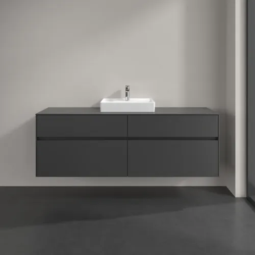 Bild von VILLEROY BOCH Collaro Waschbeckenunterschrank, mit Beleuchtung, 4 Auszüge, 1600 x 548 x 500 mm, Graphite / Graphite #C077B0VR