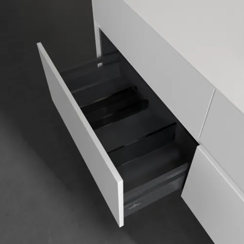 Picture of VILLEROY BOCH Collaro Vanity unit, with lighting, 4 pull-out compartments, 1400 x 548 x 500 mm, White Matt / White Matt #C075B0MS