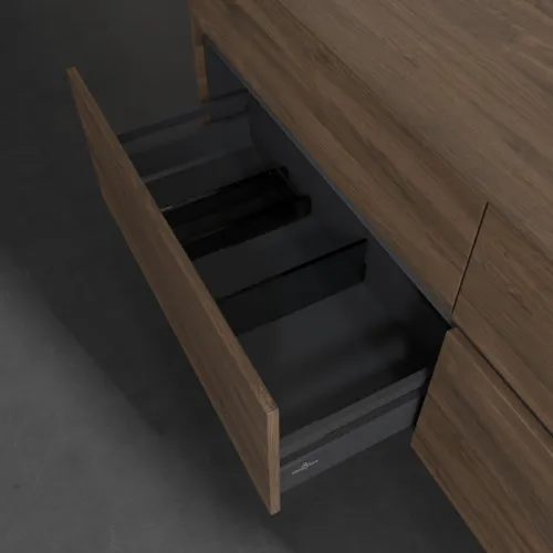 Bild von VILLEROY BOCH Collaro Waschbeckenunterschrank, 4 Auszüge, 1600 x 548 x 500 mm, Arizona Oak / Arizona Oak #C07900VH
