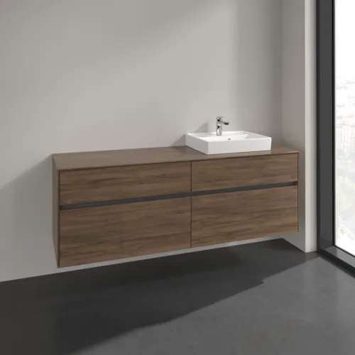 Bild von VILLEROY BOCH Collaro Waschbeckenunterschrank, 4 Auszüge, 1600 x 548 x 500 mm, Arizona Oak / Arizona Oak #C07900VH