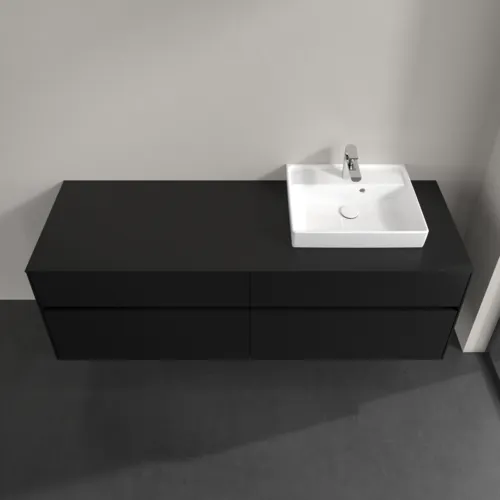 VILLEROY BOCH Collaro Waschbeckenunterschrank, 4 Auszüge, 1600 x 548 x 500 mm, Volcano Black / Volcano Black #C07900VL, Bild 4