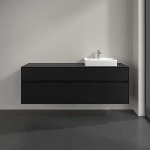 VILLEROY BOCH Collaro Waschbeckenunterschrank, 4 Auszüge, 1600 x 548 x 500 mm, Volcano Black / Volcano Black #C07900VL, Bild 3