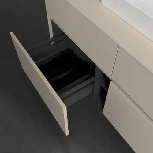 VILLEROY BOCH Collaro Waschbeckenunterschrank, mit Beleuchtung, 4 Auszüge, 1200 x 548 x 500 mm, Cashmere Grey / Cashmere Grey #C070B0VN, Bild 7